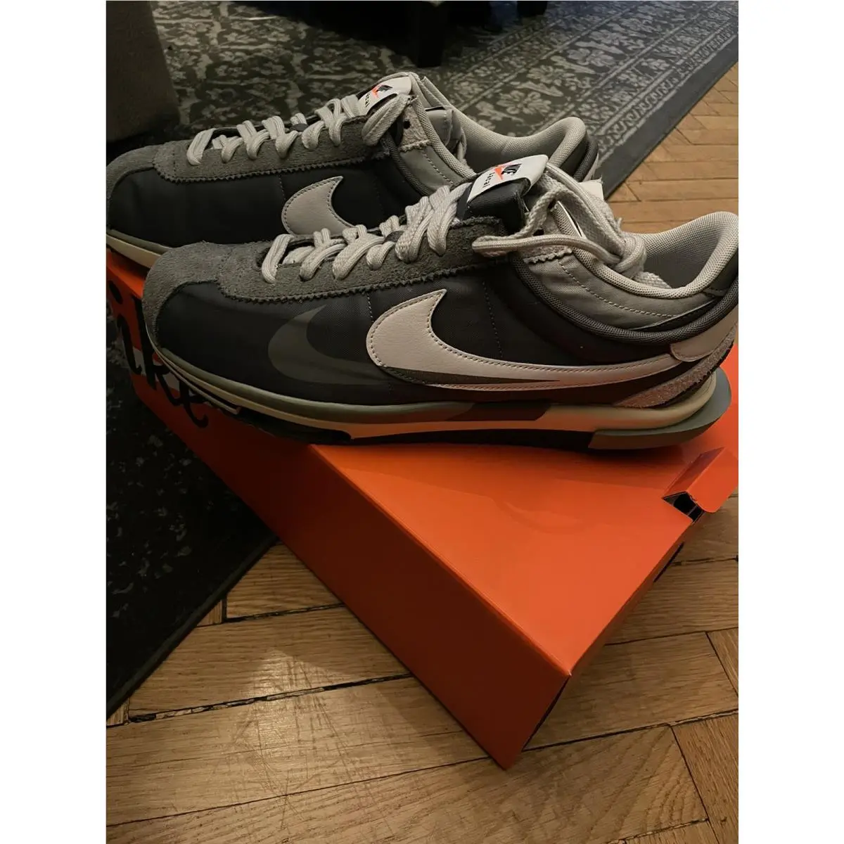 Zoom Cortez SP x Sacai Iron Grey Gray Mens Size 15- IN Hand by Nike