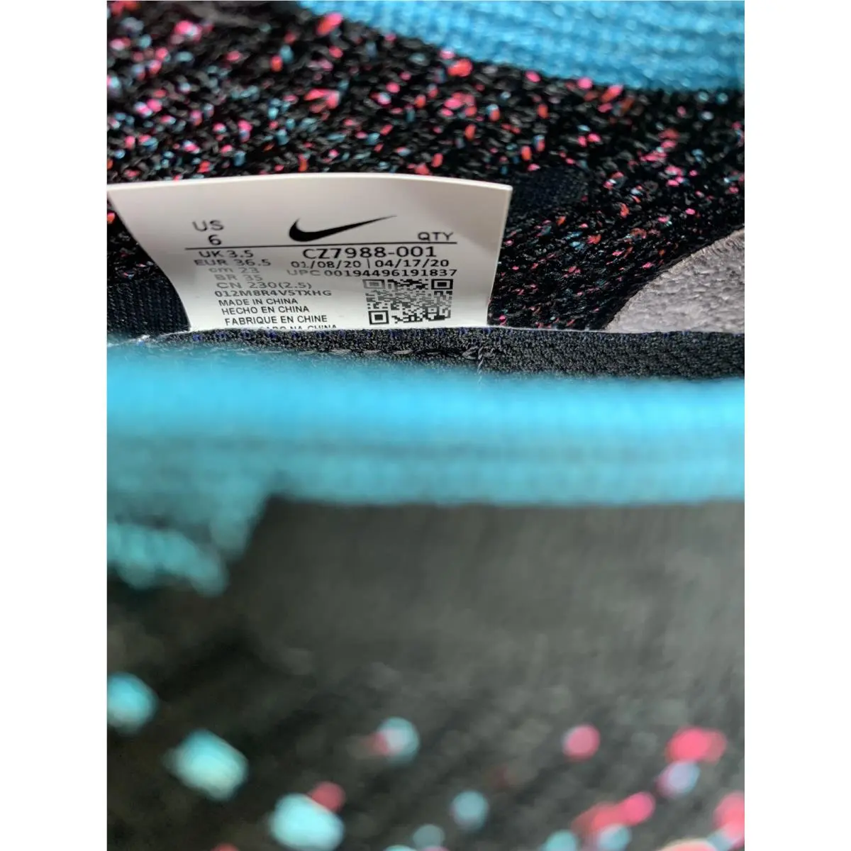 Nike shoes - Nike Air Vapormax Flyknit 3 - CZ7988-001 - Black, Pink, Blue, Manufacturer: Black / Hyper Pink - Baltic Blue 10