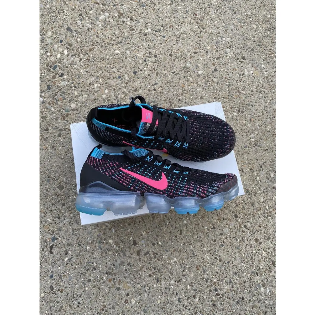 Nike shoes - Nike Air VaporMax Flyknit - Air VaporMax Flyknit - CZ7988-001 - Black / Hyper Pink / Baltic Blue 1
