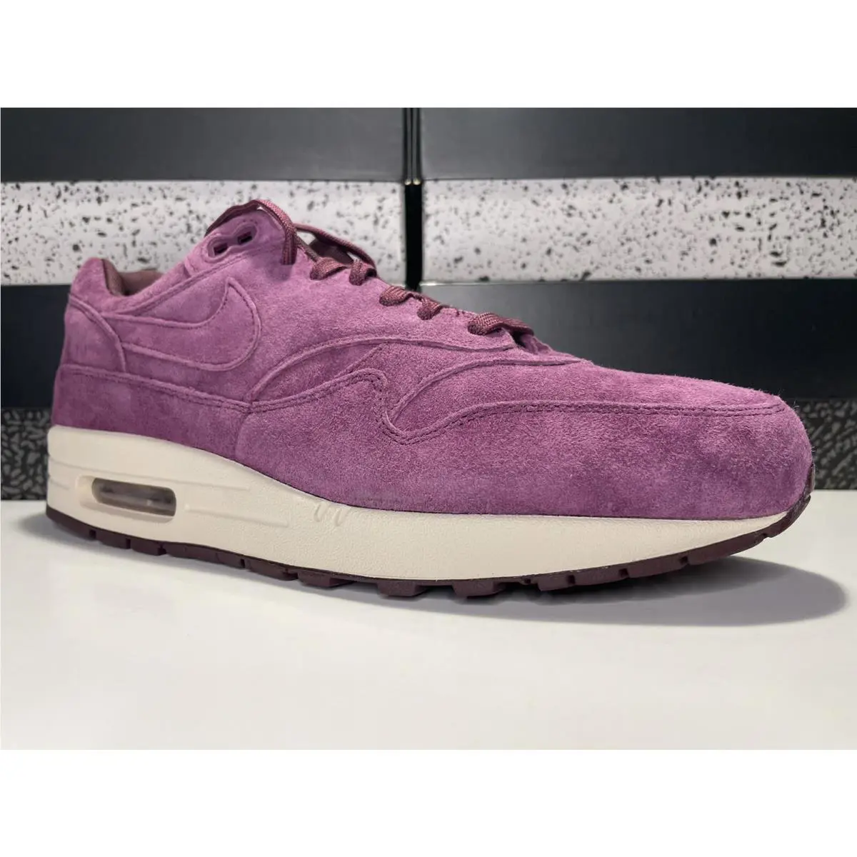 Nike shoes - Nike Air Max 1 Premium - 874844-602 - Bordeaux/Bordeaux-Desert Sand (UPC: 0191887677994) 8