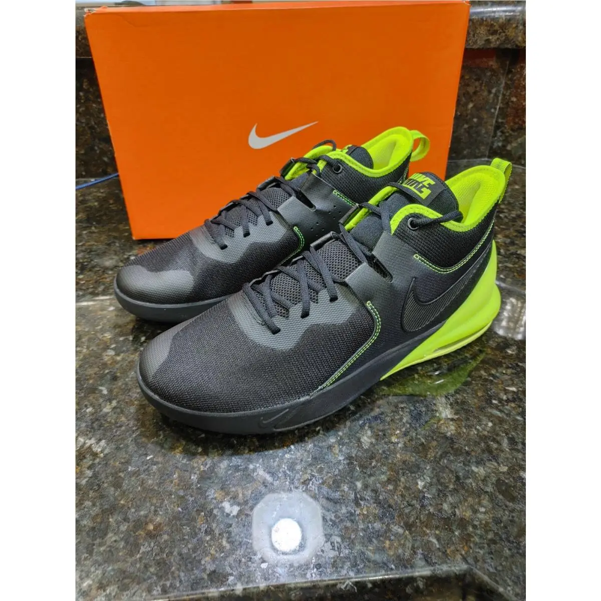 Men`s Sz 13 Nike Air Max Impact NA Black/black-volt CU4597 001