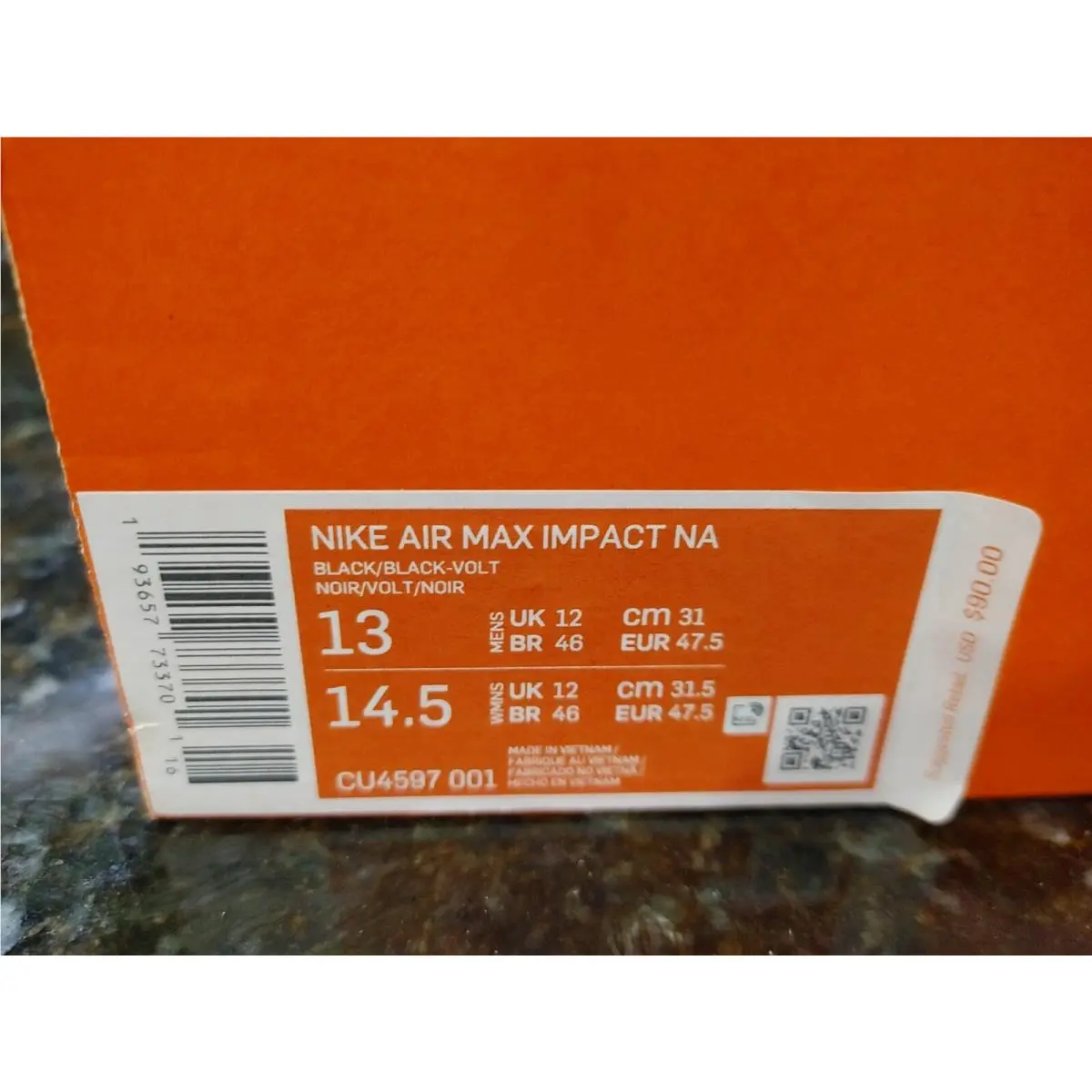 Nike shoes - Air Max Impact - Air Max Impact - CU4597-001 - Black/Black-Volt 6