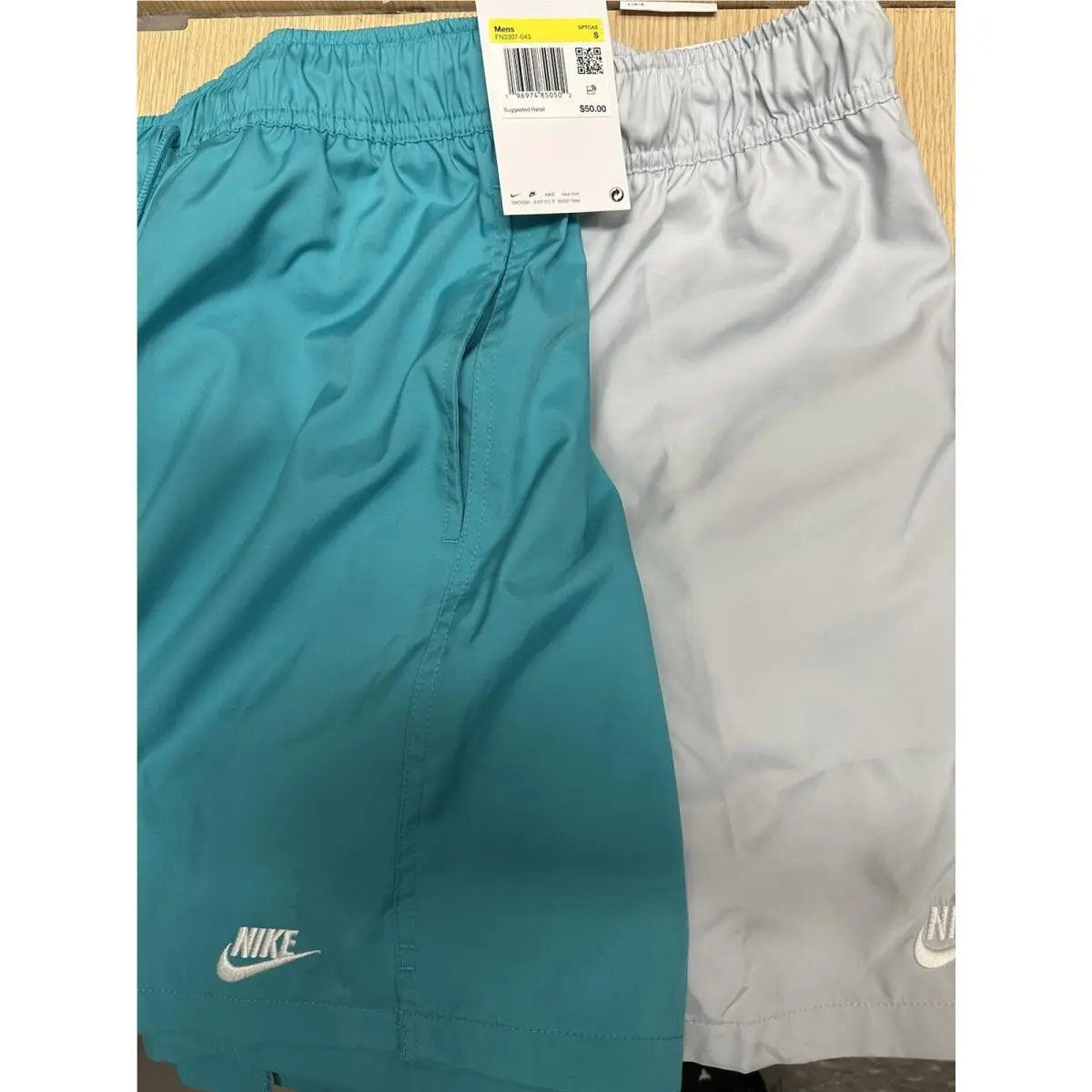 4-Nike Men’s NWT-2025 Woven Flow Lined Shorts -blue/gray/red/teal Small