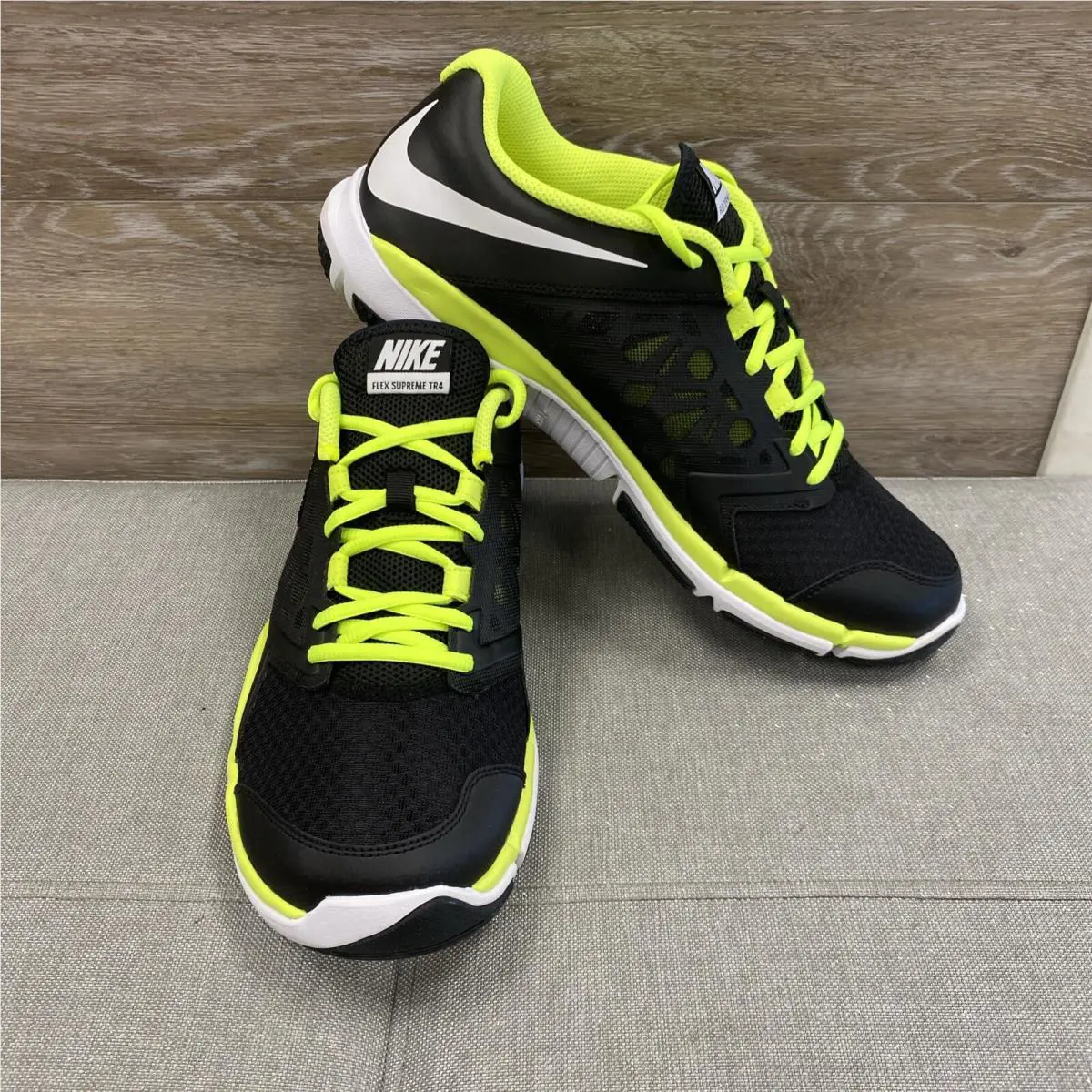 Nike Flex Supreme TR 4 Black/white-volt 749165-001 Shoes SZ 11 S363