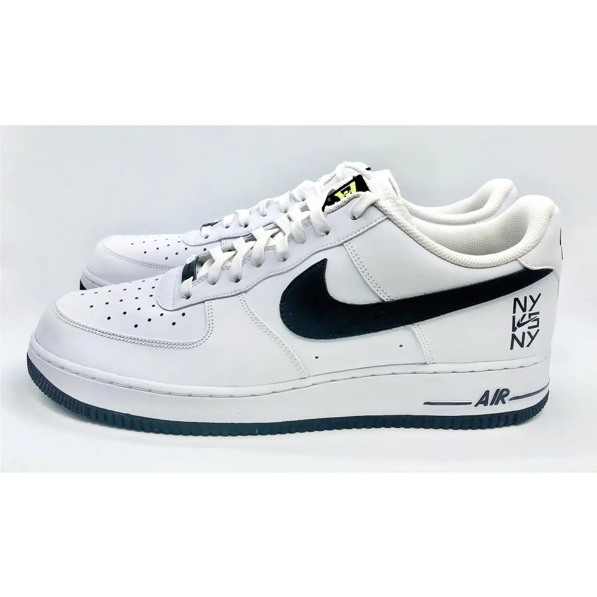 Nike Air Force 1 `07 LV8 White Black Men Sz 15 Low Top Sneakers NY vs NY