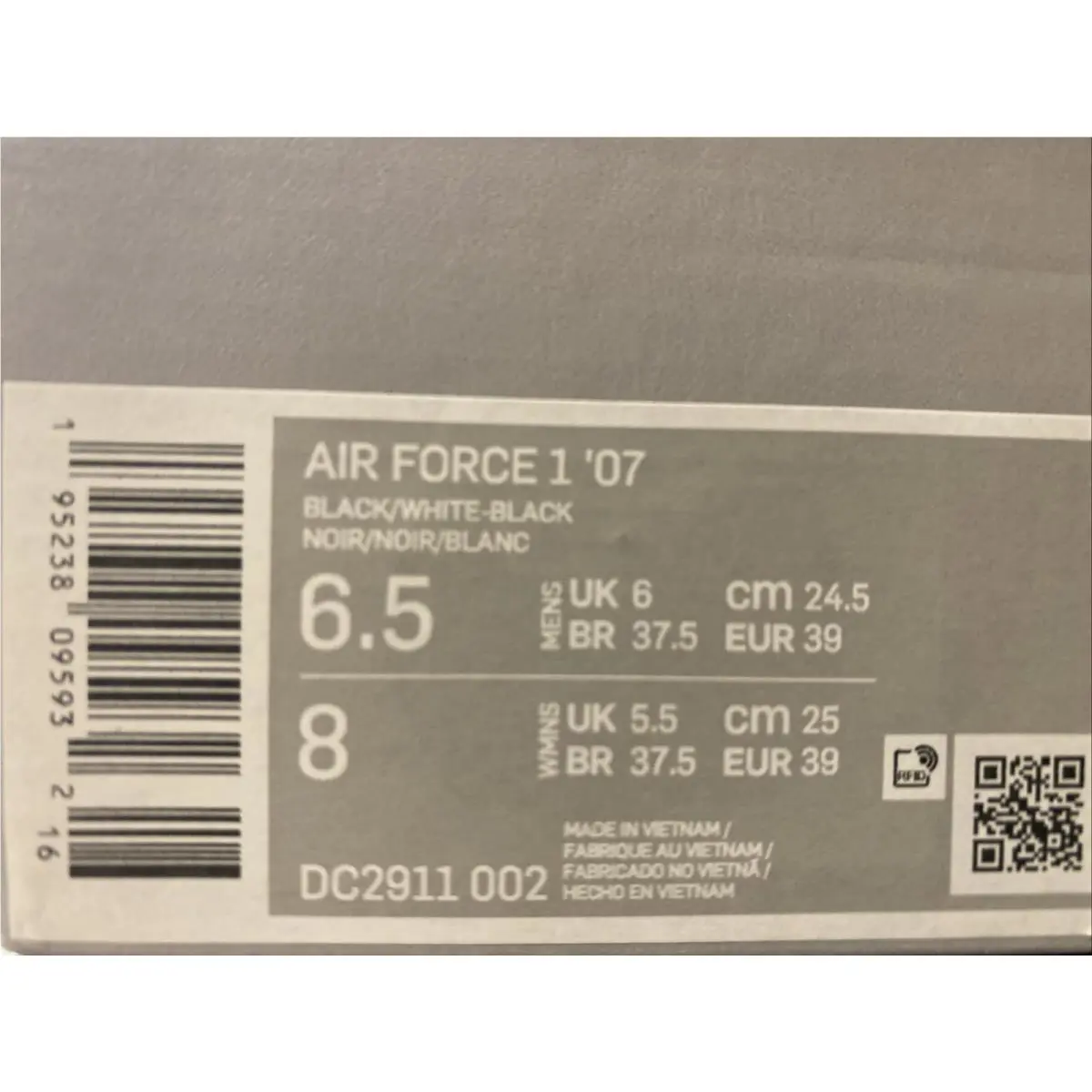 Nike shoes - Nike Air Force 1 - Air Force - CW7297100 - White, Manufacturer: White/Black 10