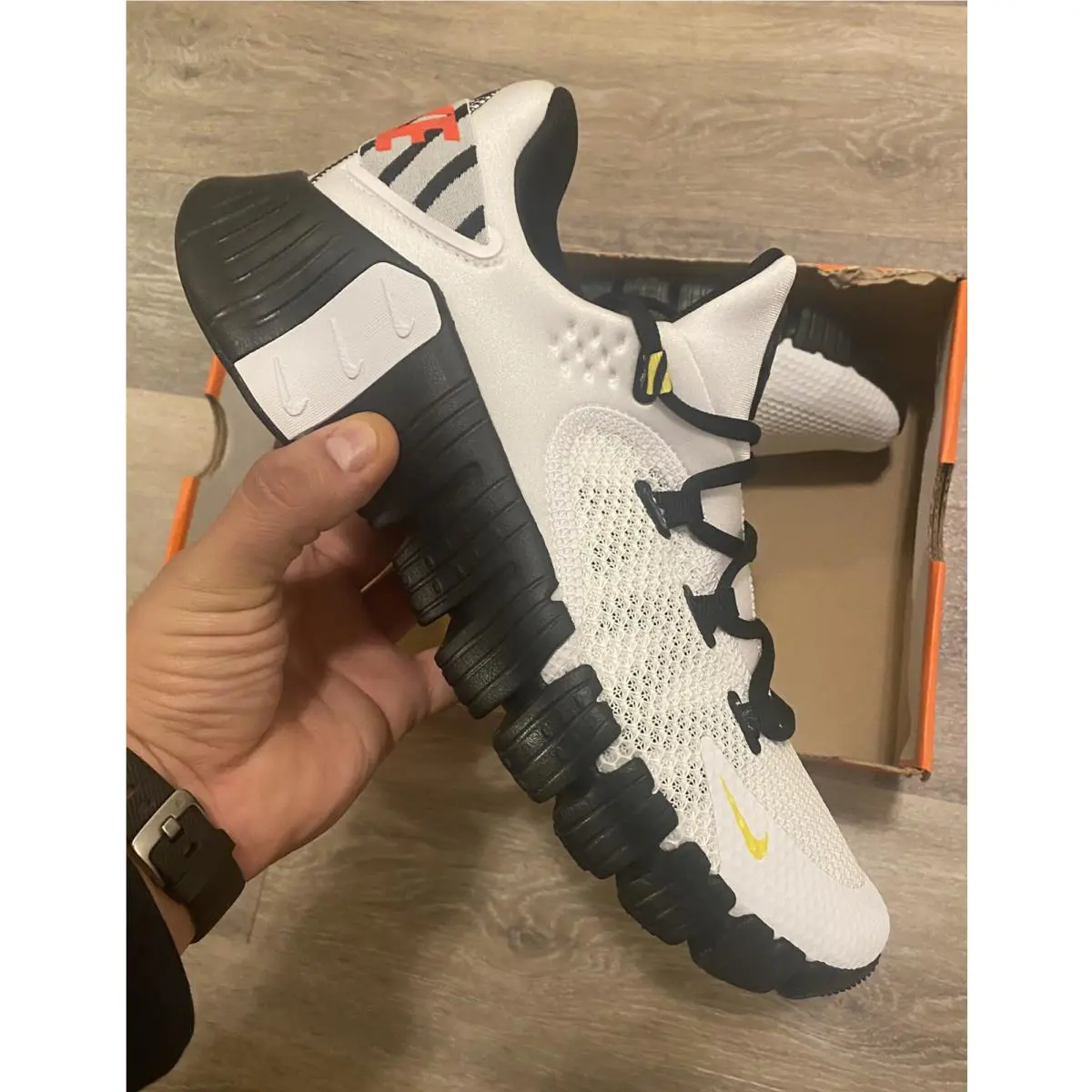 Nike shoes - Nike Free Metcon 4 - Free Metcon - DV6959-100 - White-Opti Yellow-Black (UPC: 196151574221) 8