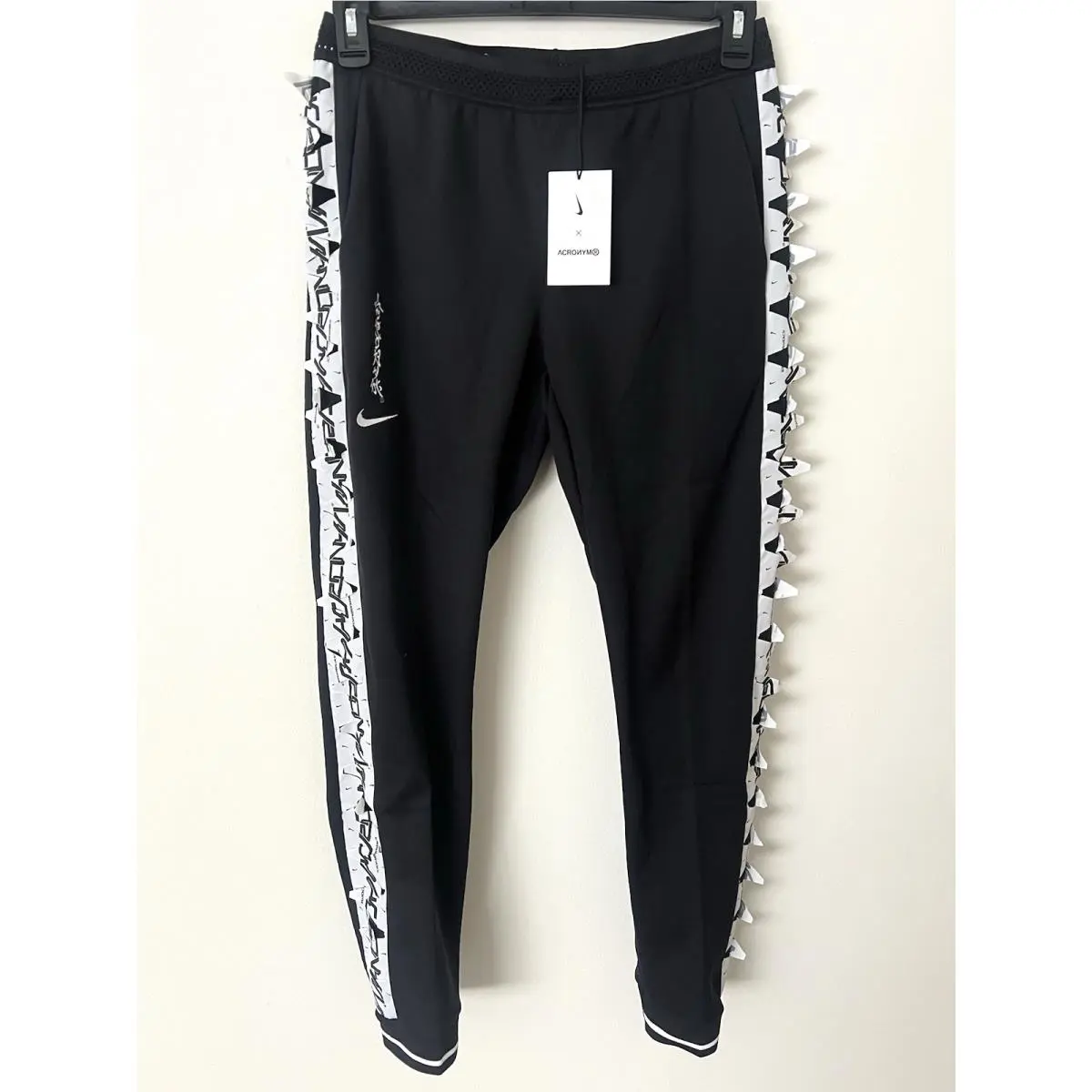 Nike x Acronym Therma-fit Knit Sweat Pants Men’s Small Black White CU0470-010