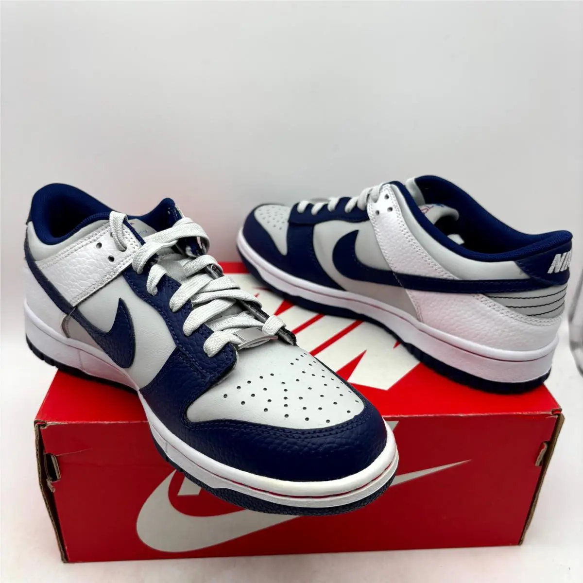 Nike shoes - Nike Dunk Low EMB DO6288-001 - DO6288-001 - White Navy (UPC: 195244246045) 5