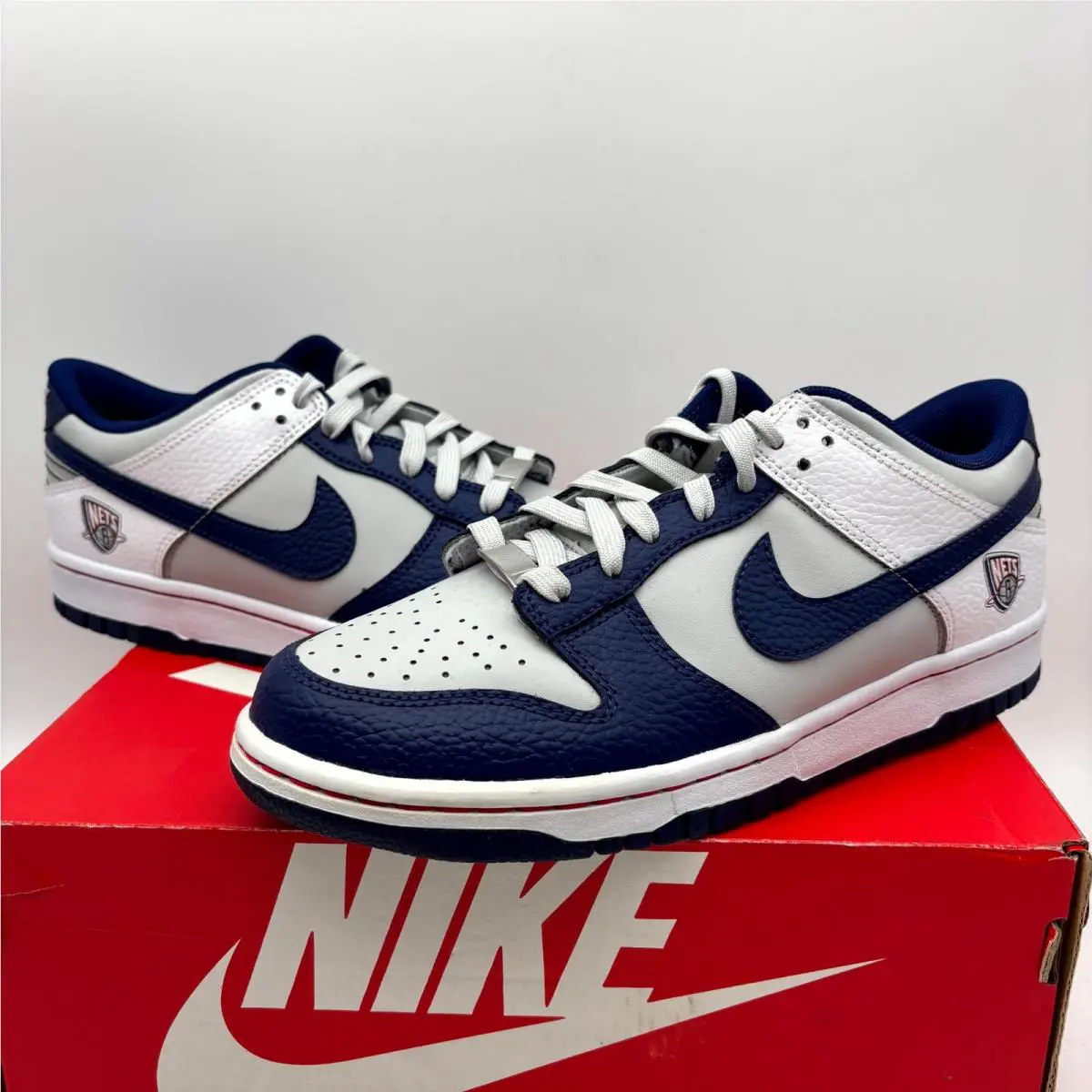 Nike shoes - Nike Dunk Low EMB DO6288-001 - DO6288-001 - White Navy (UPC: 195244246045) 4