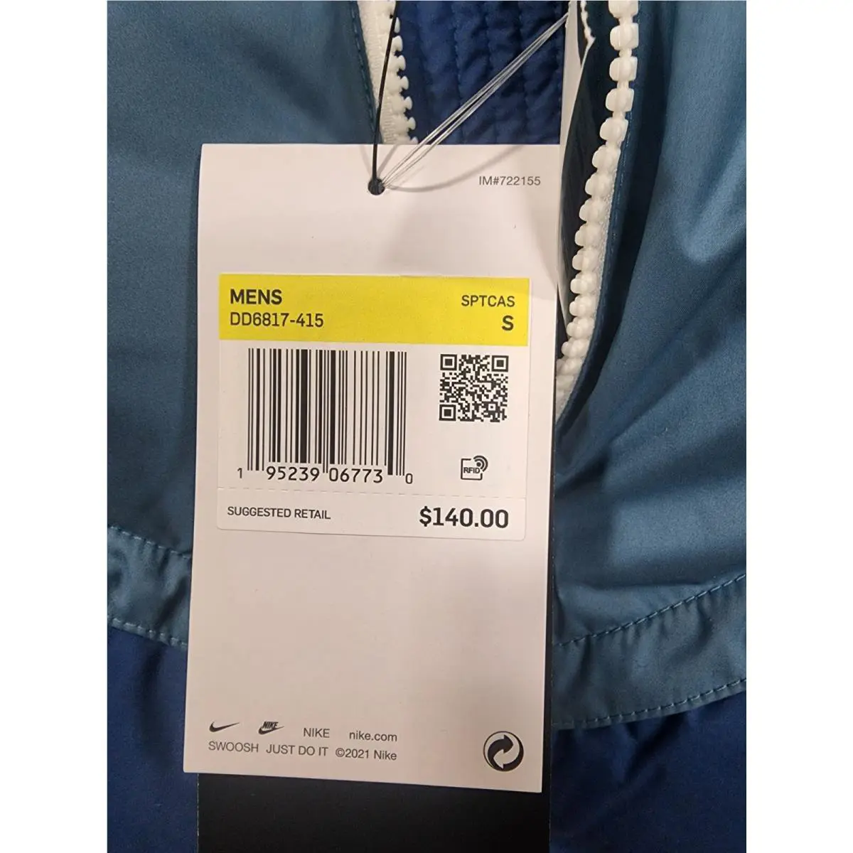 Nike clothing - Storm-Fit Windrunner - Windrunner - Rift Blue/Court Blue/Sail (UPC: 195239067723) 2