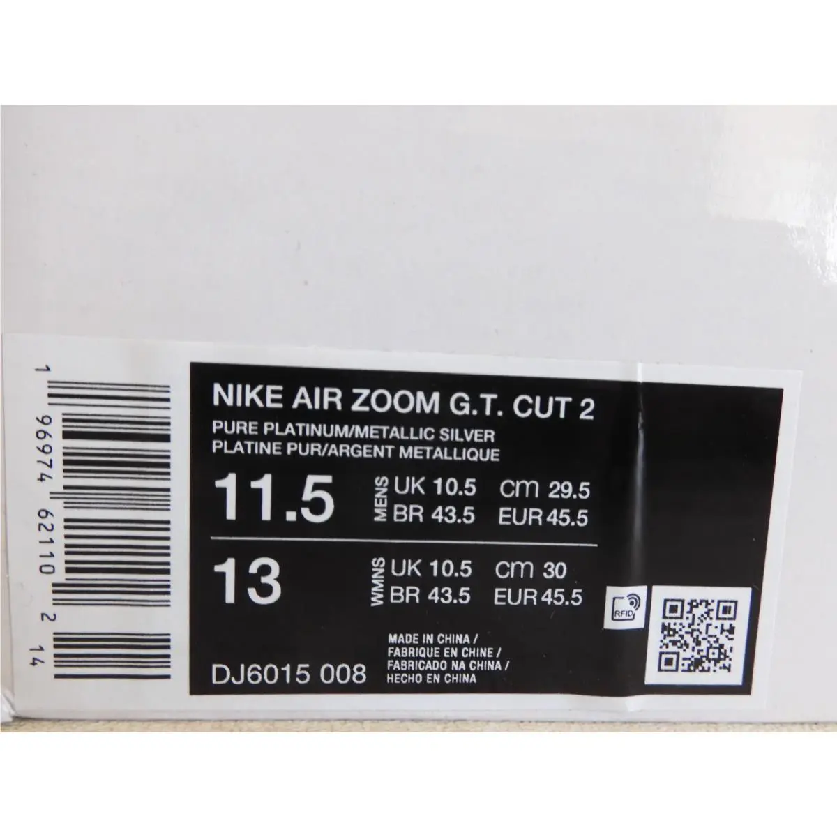 Nike shoes - Nike Air Zoom GT Cut - DJ6015-008 - Gray (UPC: 196974621102) 3