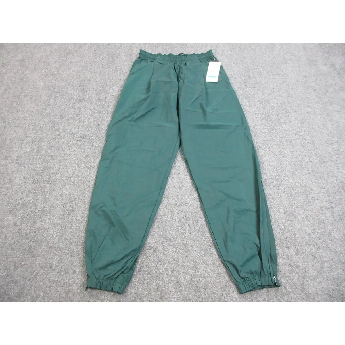 Vintage Nike Pants Mens Medium Green 90s Swoosh Logo Track Pants Athletic 30X31