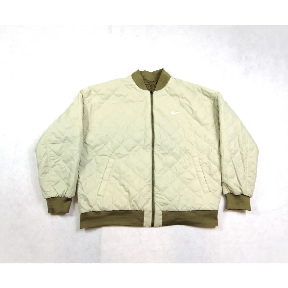 Nike clothing - Nike Air Sportswear Reversible Varsity Bomber Jacket - DV7876 307 - Olive Green (UPC: 196974909644) 5