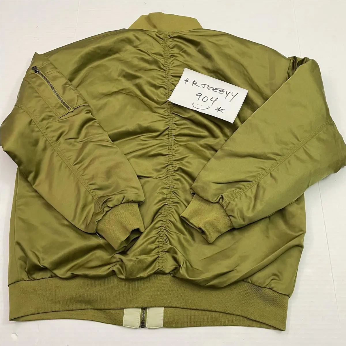 Nike clothing - Nike Air Sportswear Reversible Varsity Bomber Jacket - DV7876 307 - Olive Green (UPC: 196974909644) 5