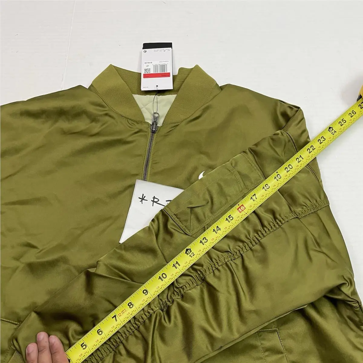 Nike clothing - Nike Air Sportswear Reversible Varsity Bomber Jacket - DV7876 307 - Olive Green (UPC: 196974909644) 16