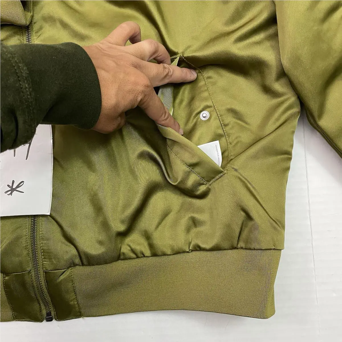 Nike clothing - Nike Air Sportswear Reversible Varsity Bomber Jacket - DV7876 307 - Olive Green (UPC: 196974909644) 2