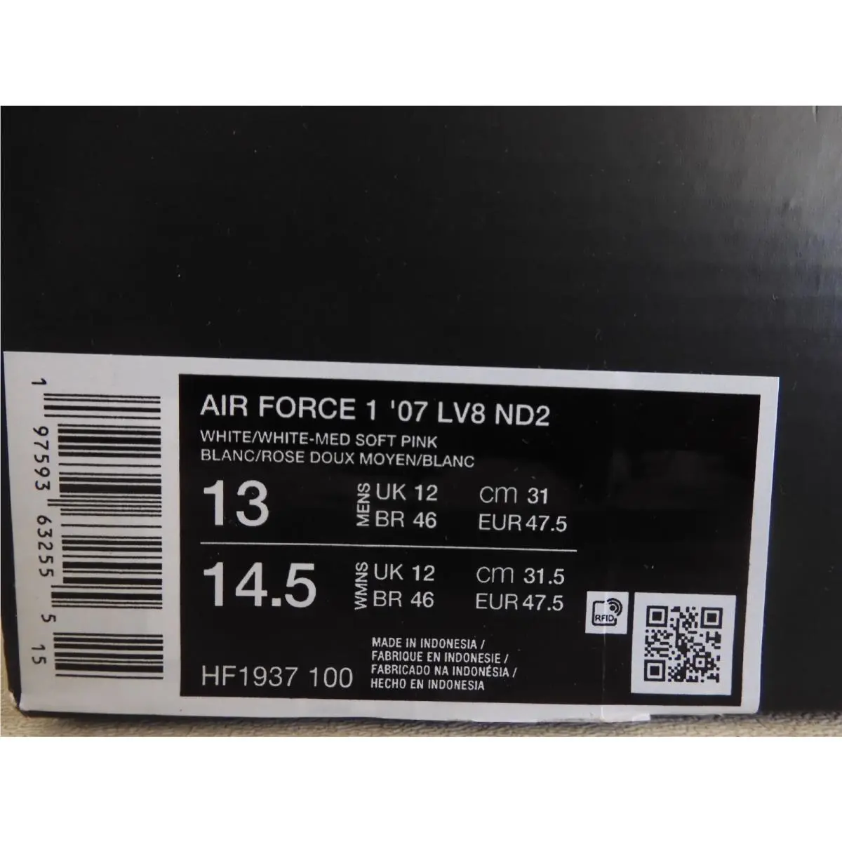 Nike shoes - Nike Air Force 1 `07 LV8 - HF1937-100 - White (UPC: 197593632555) 3