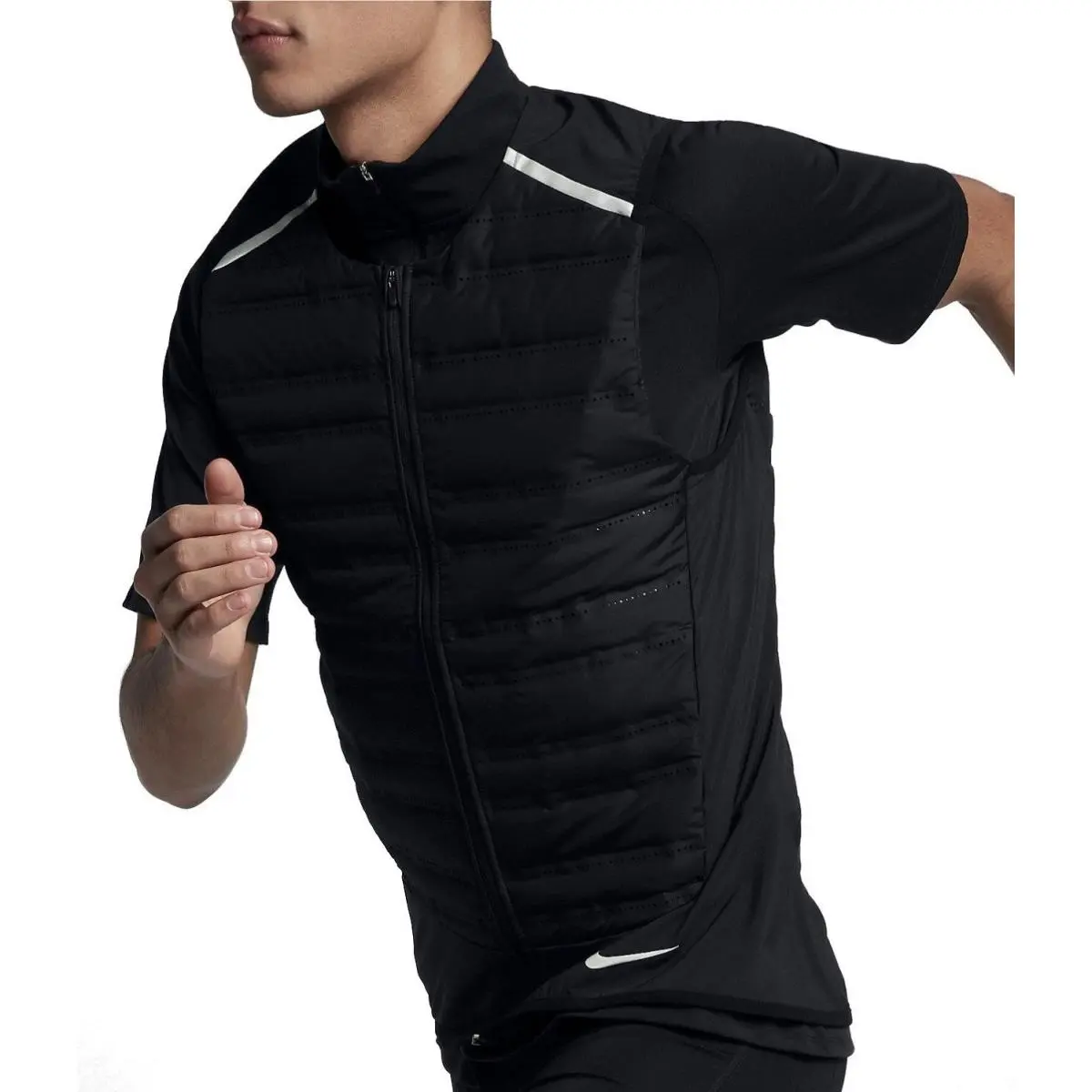 Men’s Nike Aeroloft Reflective Packable Running Vest Black 859272 010 sz Large