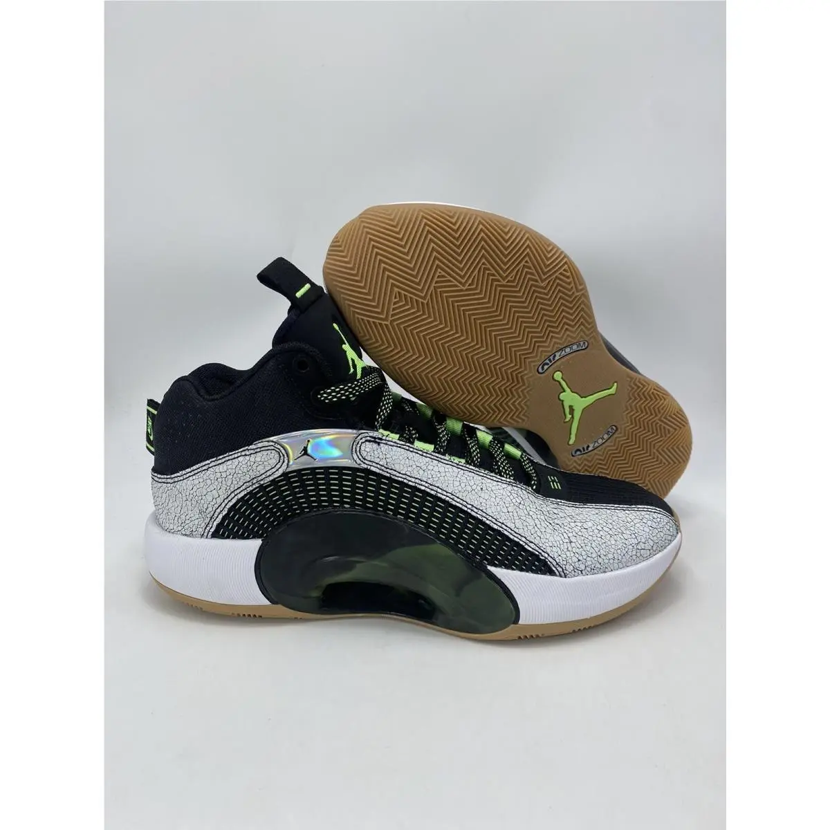 Nike Air Jordan Xxxv Sp-z Bayou Boys White Lime Blast Black SZ 8.5 DA2372 100