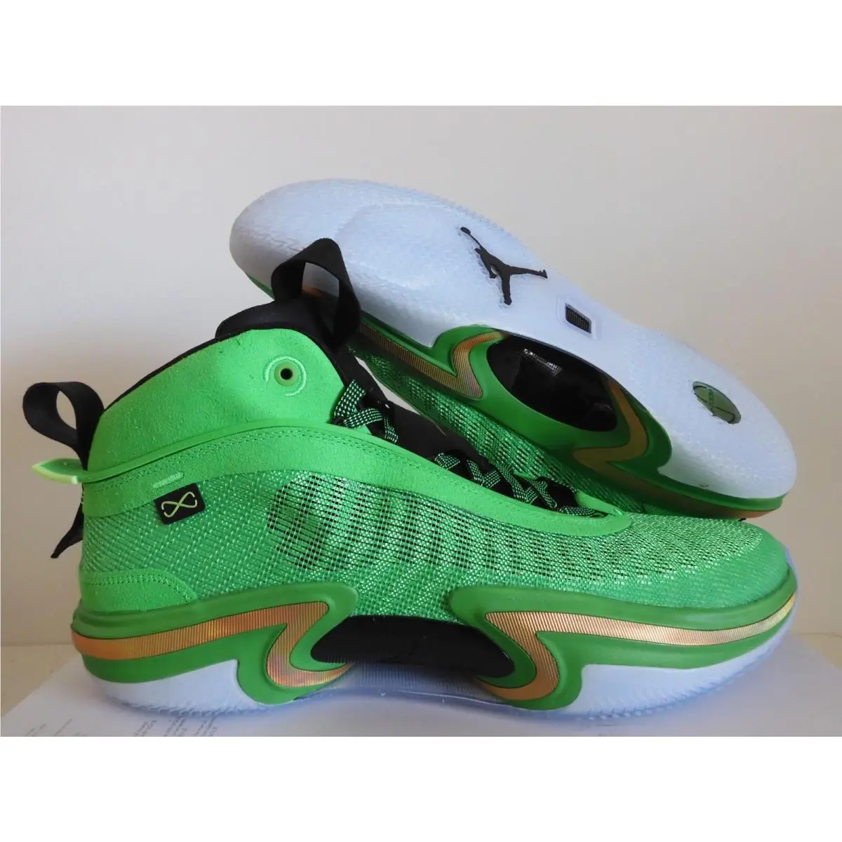 Nike Air Jordan Xxxvi Celtics Green Spark Metallic Gold CZ2650-300 Men`s 8