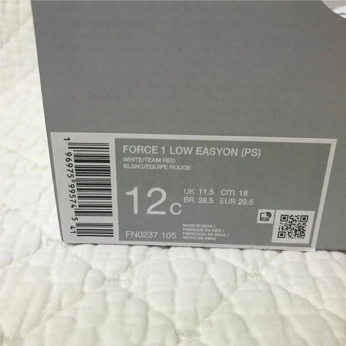 Nike shoes - Nike Air Force Low (PS) - FN0237-105 - White/Team Red 10
