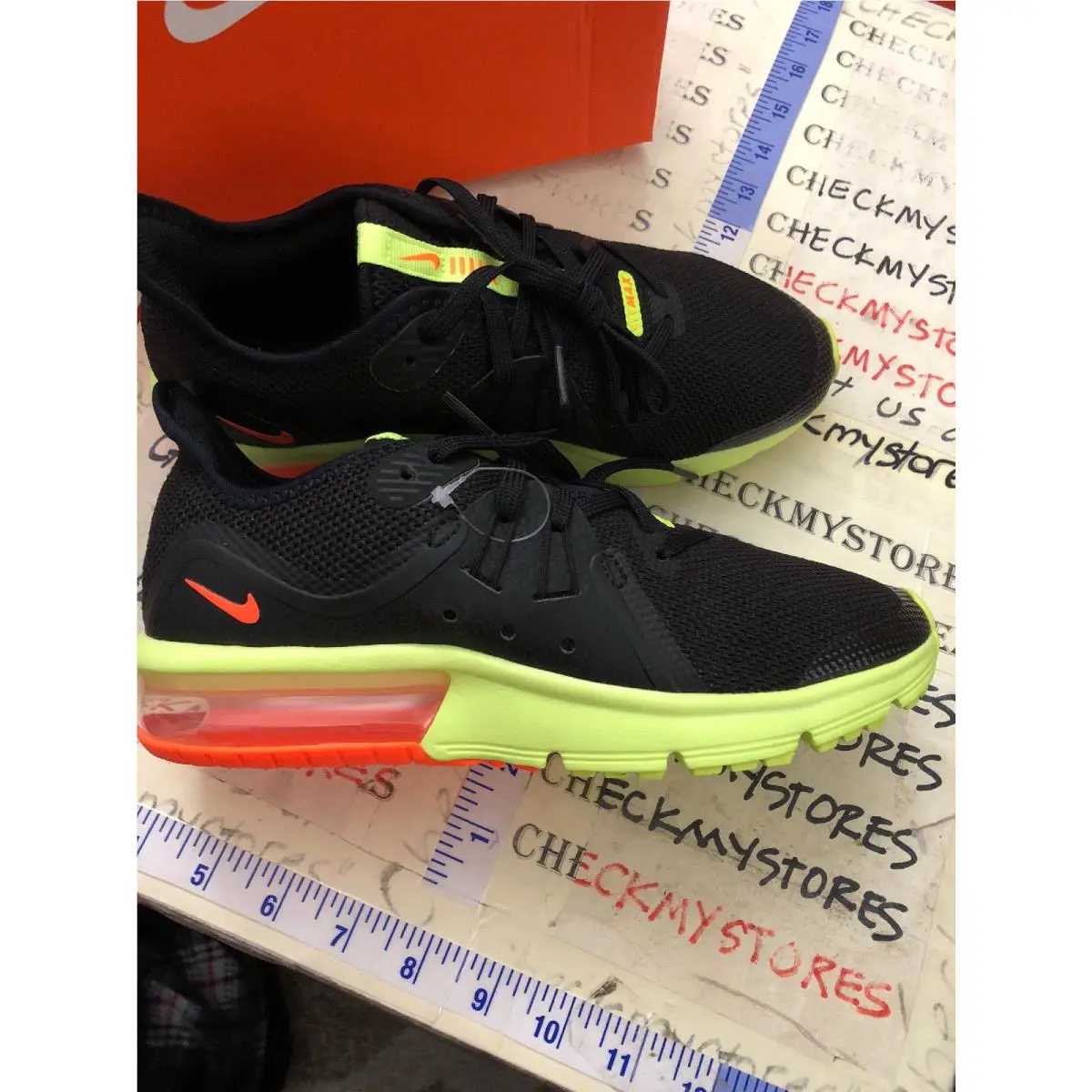 Nike shoes - BLACK TOTAL ORANGE VOLT MULTI (UPC: 886736046013) 6