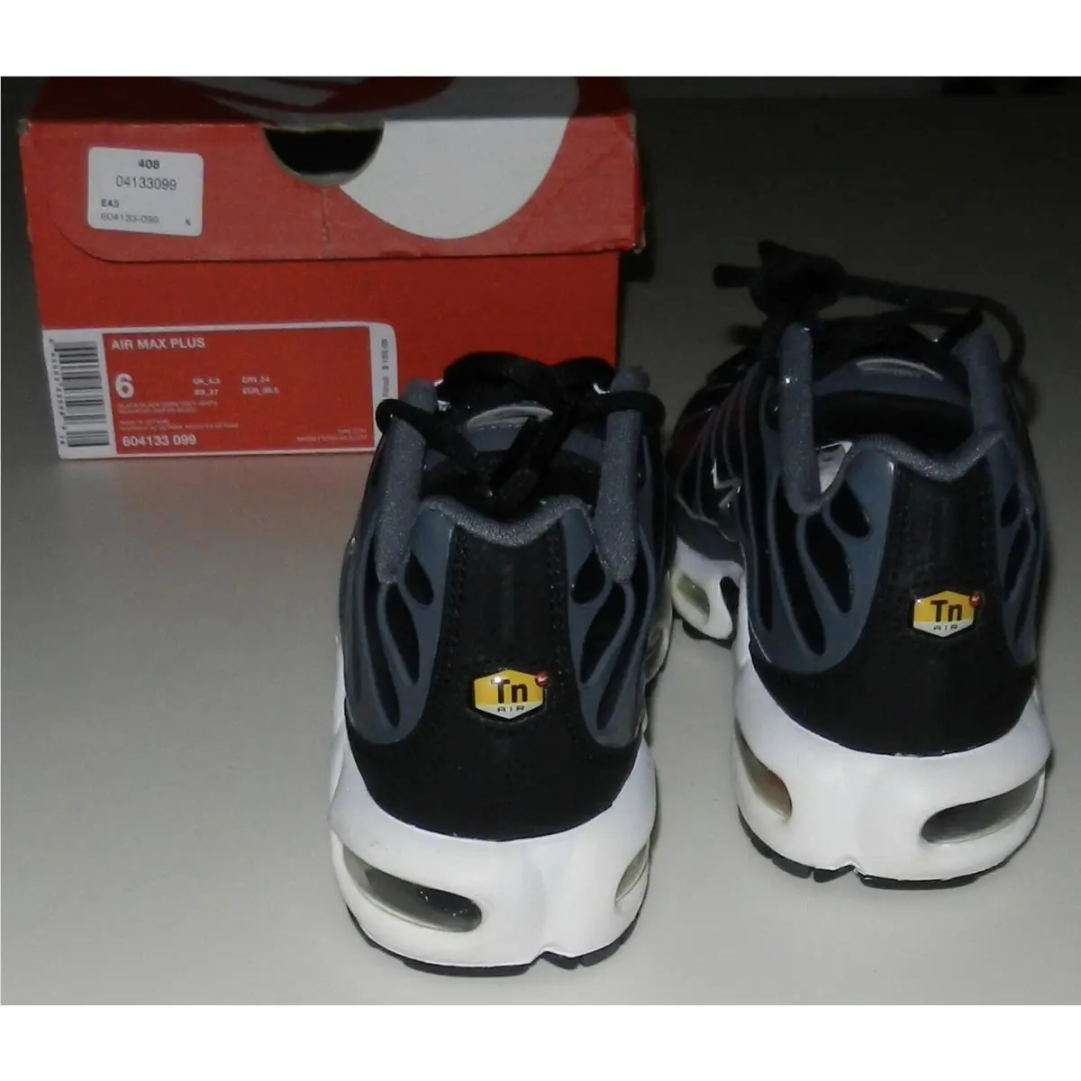 Nike shoes - Nike Air Max Plus - Air Max Plus - 604133-099 - Black/Black-Dark Grey-White (UPC: 666003435982) 3