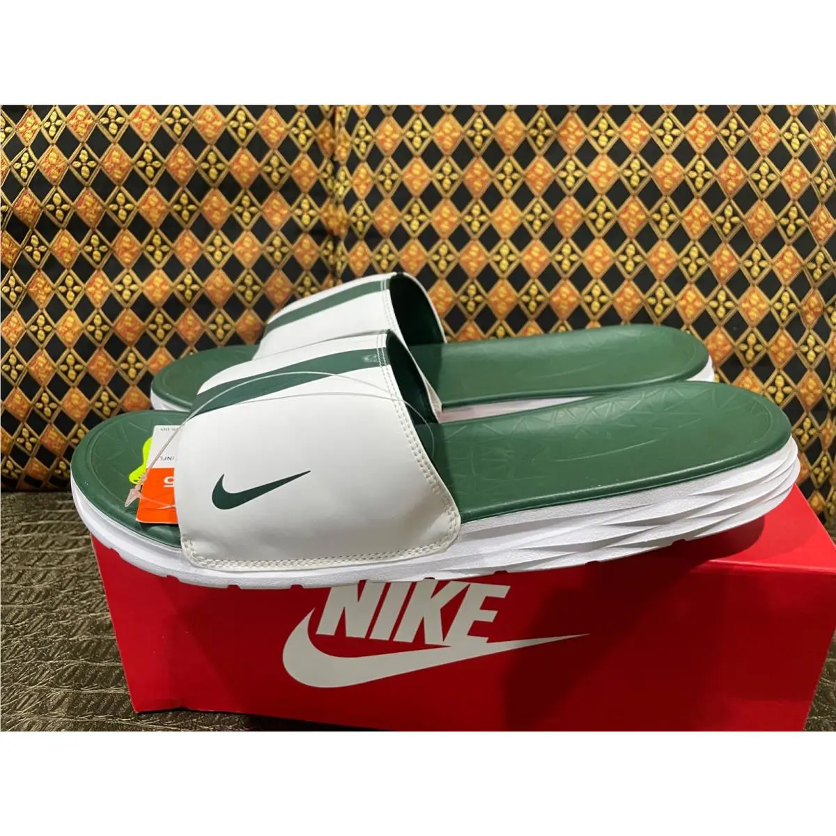 Nike shoes - Nike Benassi - Benassi - 831256-105 - WHITE/GREEN 1
