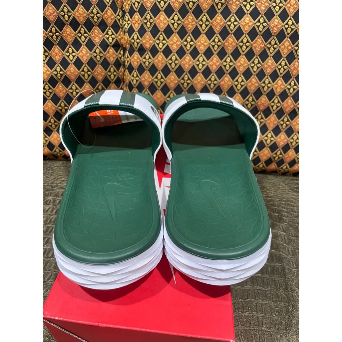Nike shoes - Nike Benassi - Benassi - 831256-105 - WHITE/GREEN 2