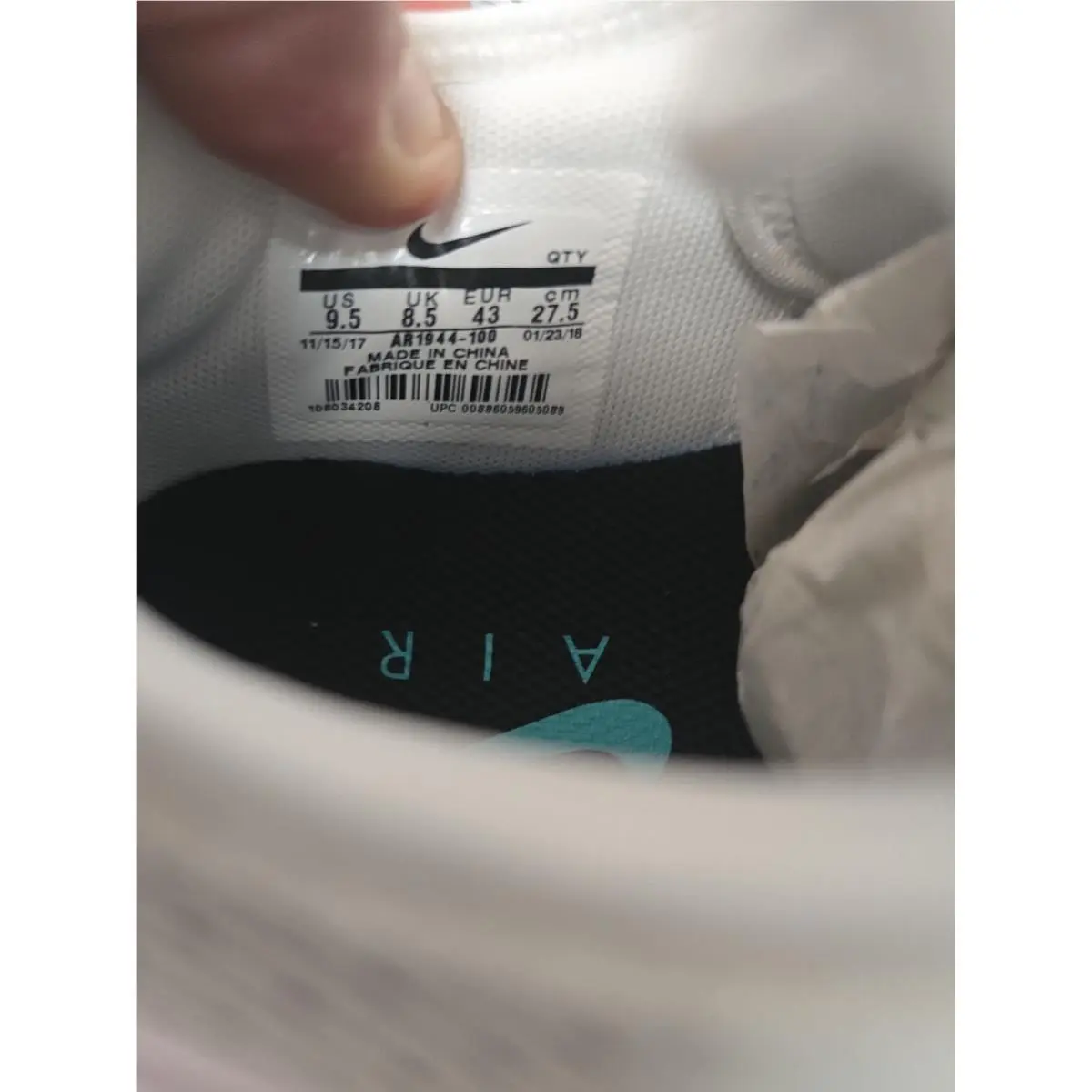 Nike shoes - Nike Air Max More - Air Max More - AR1944-100 - White/Dusty Cactus (UPC: 886059605089) 1