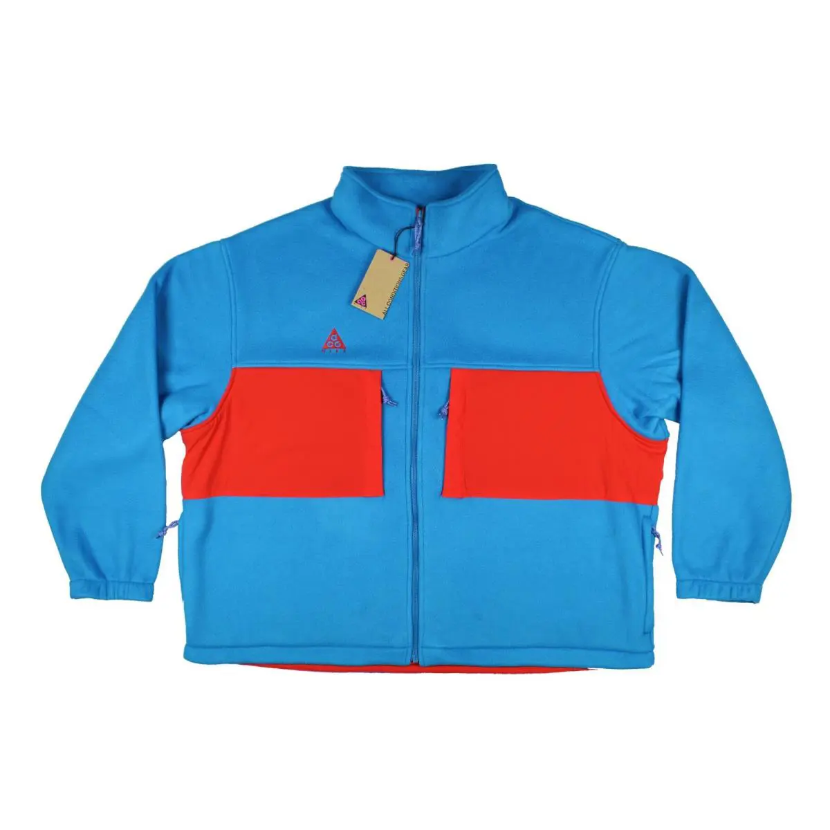 Nike Acg Micro Fleece Full Zip Jacket Men`s sz 2XL 2X-Large / Aqua / Infrared - Aqua