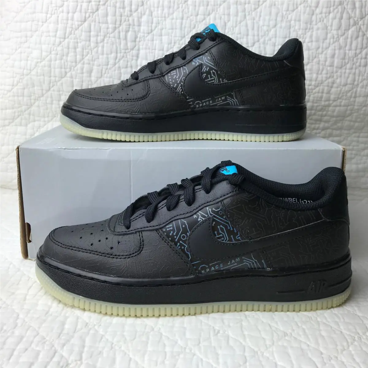 Nike shoes - Nike Air Force 1 - Air Force - Black/ LT Blue Fury 1