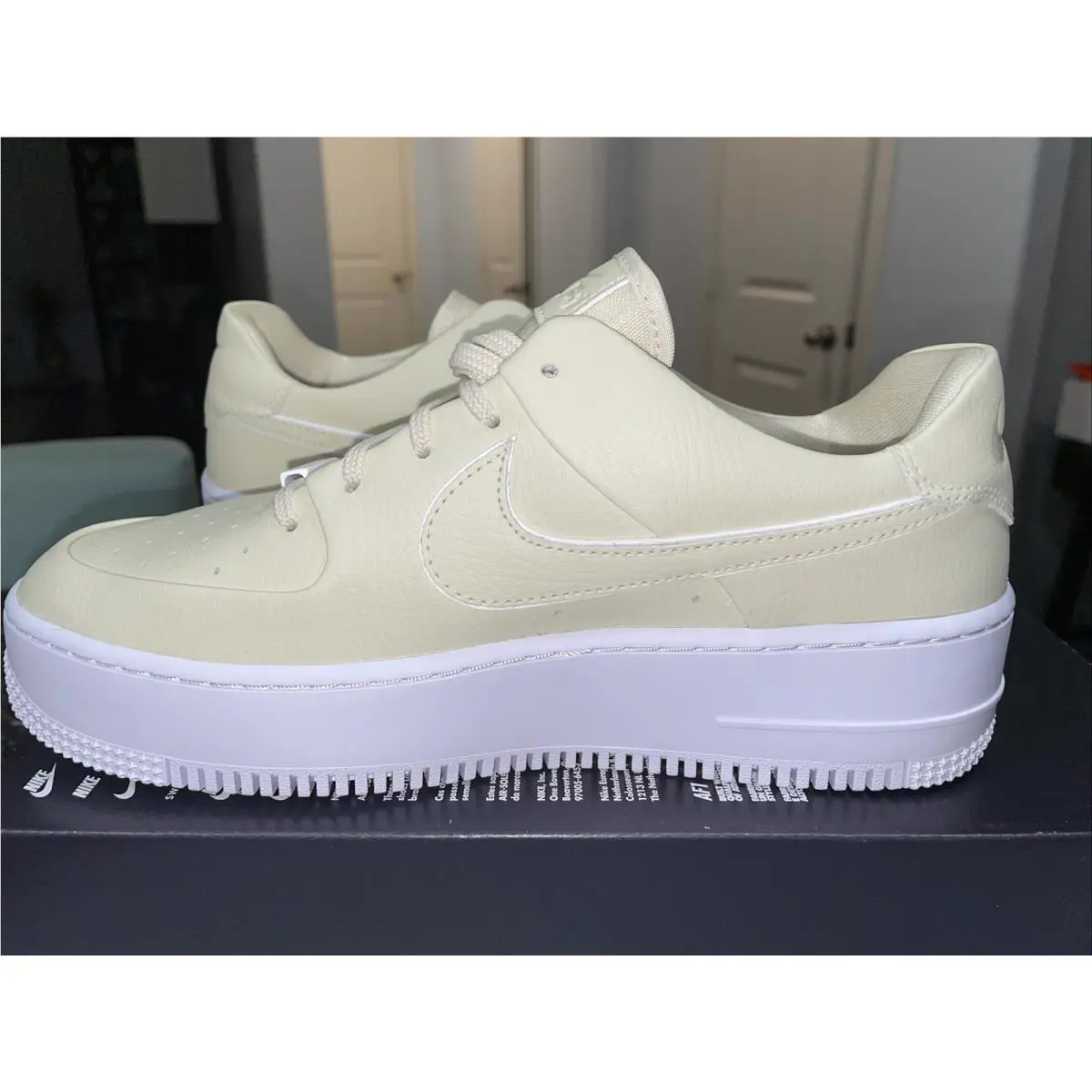 Nike shoes - Nike Air Force 1 SAGE LOW - CJ1642 200 - FOSSIL WHITE 2
