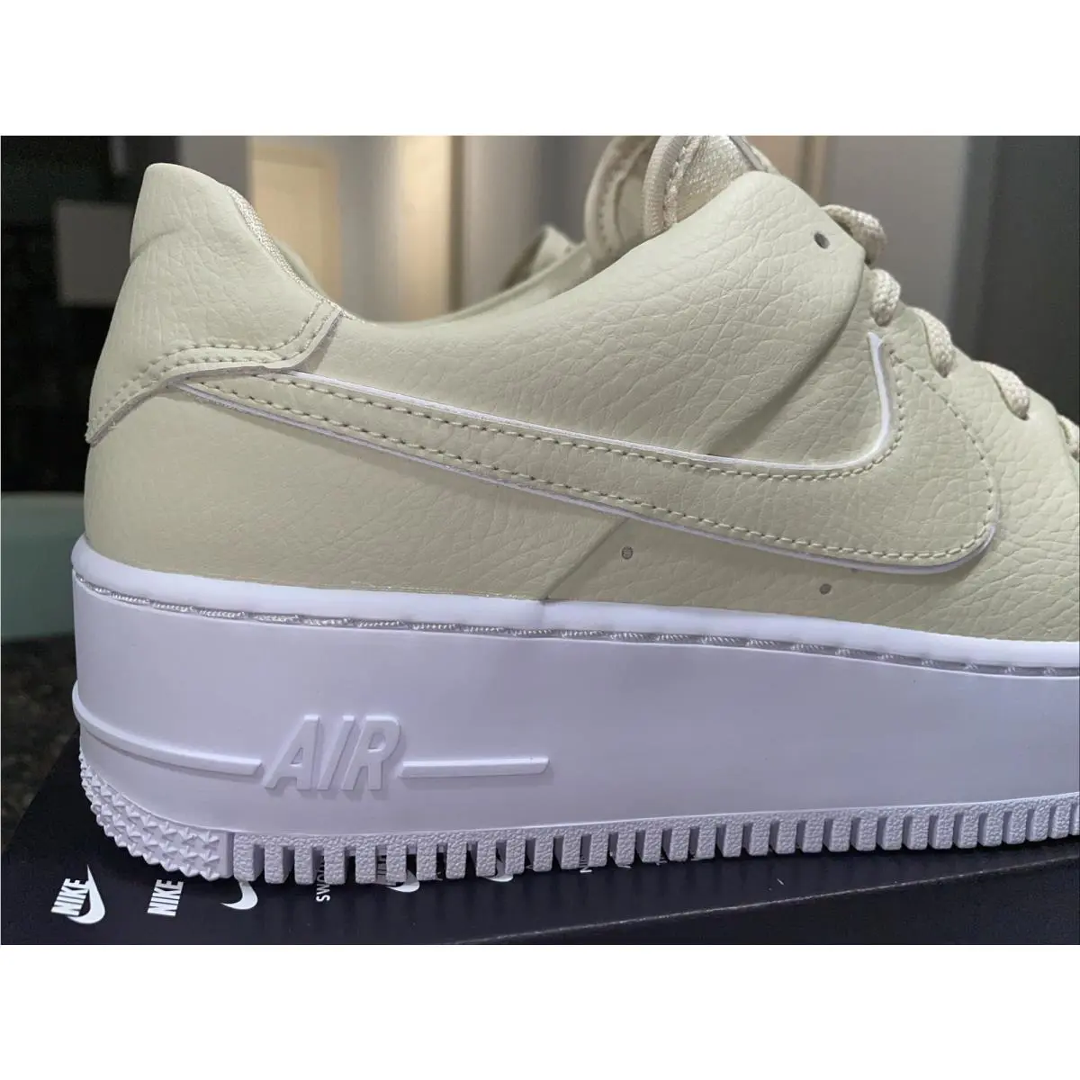 Nike shoes - Nike Air Force 1 SAGE LOW - CJ1642 200 - FOSSIL WHITE 5