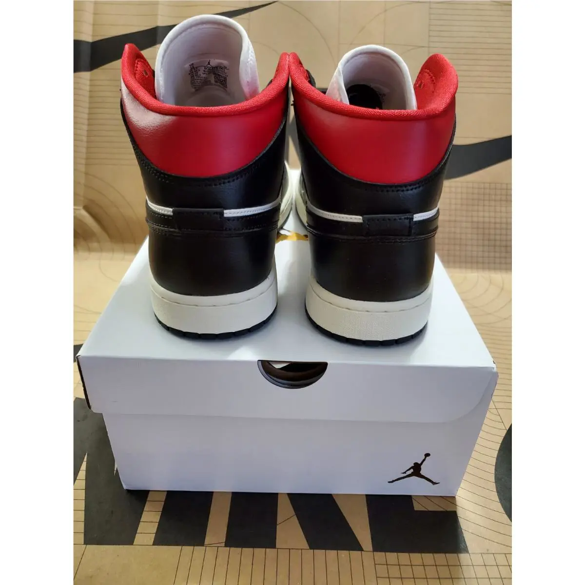 Nike shoes - Nike Air Jordan 1 - Air - BQ6472-061 - Black/Gym Red/Sail 4