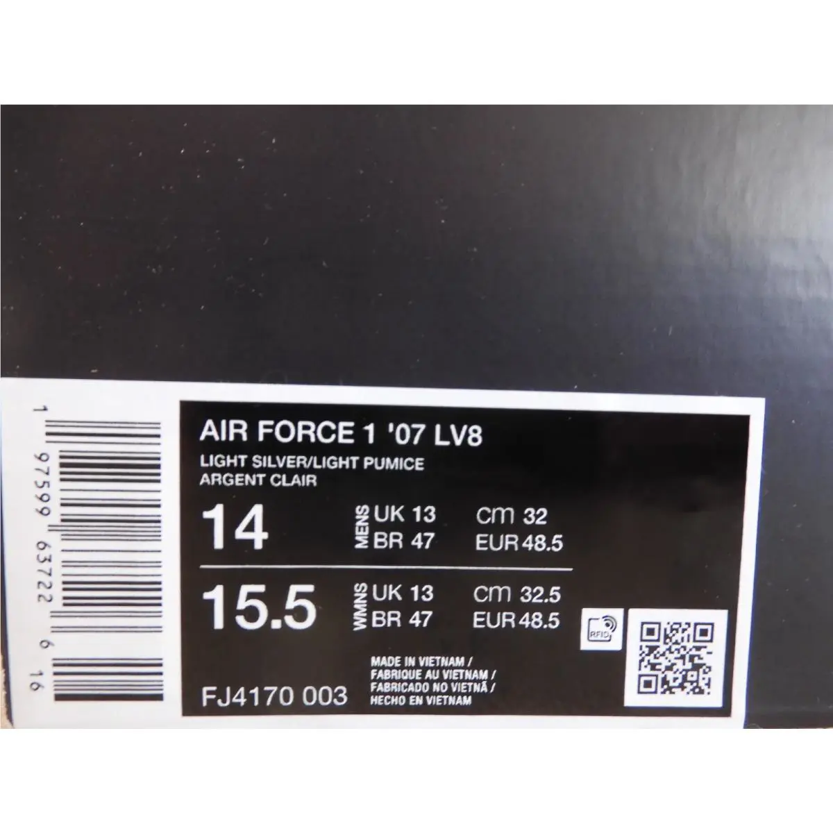 Nike shoes - Nike Air Force 1 `07 - Fj4170-003 - Silver (UPC: 197599637226) 3