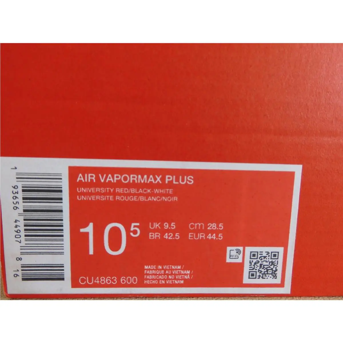 Nike shoes - Nike Air Vapormax Plus - Air Vapormax Plus - CU4863-600 - Red (UPC: 193656449078) 3