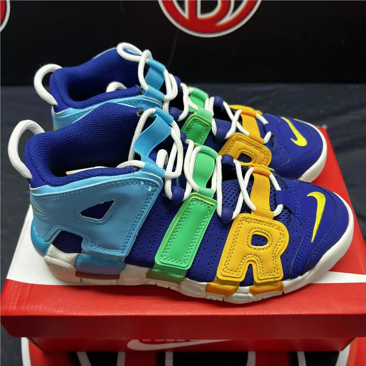 Nike shoes - Nike Air More Uptempo GS - Deep Royal Blue / Opti Yellow 0