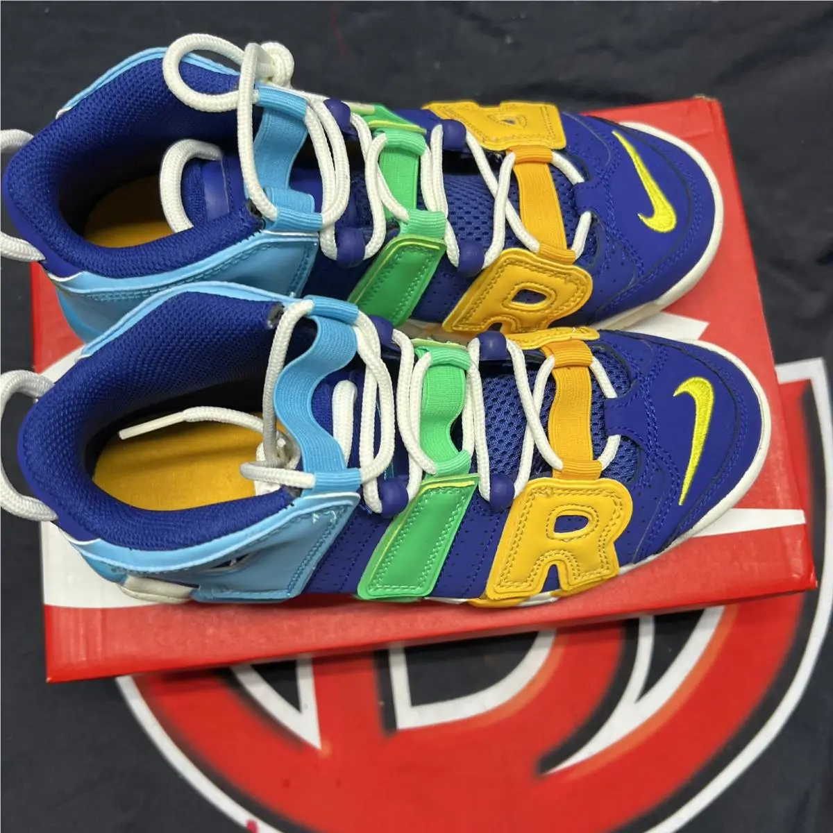 Nike shoes - Nike Air More Uptempo GS - Deep Royal Blue / Opti Yellow 1