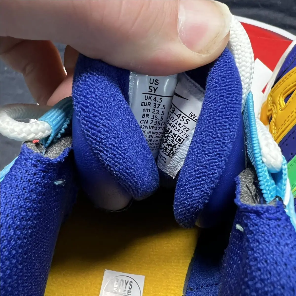 Nike shoes - Nike Air More Uptempo GS - Deep Royal Blue / Opti Yellow 2