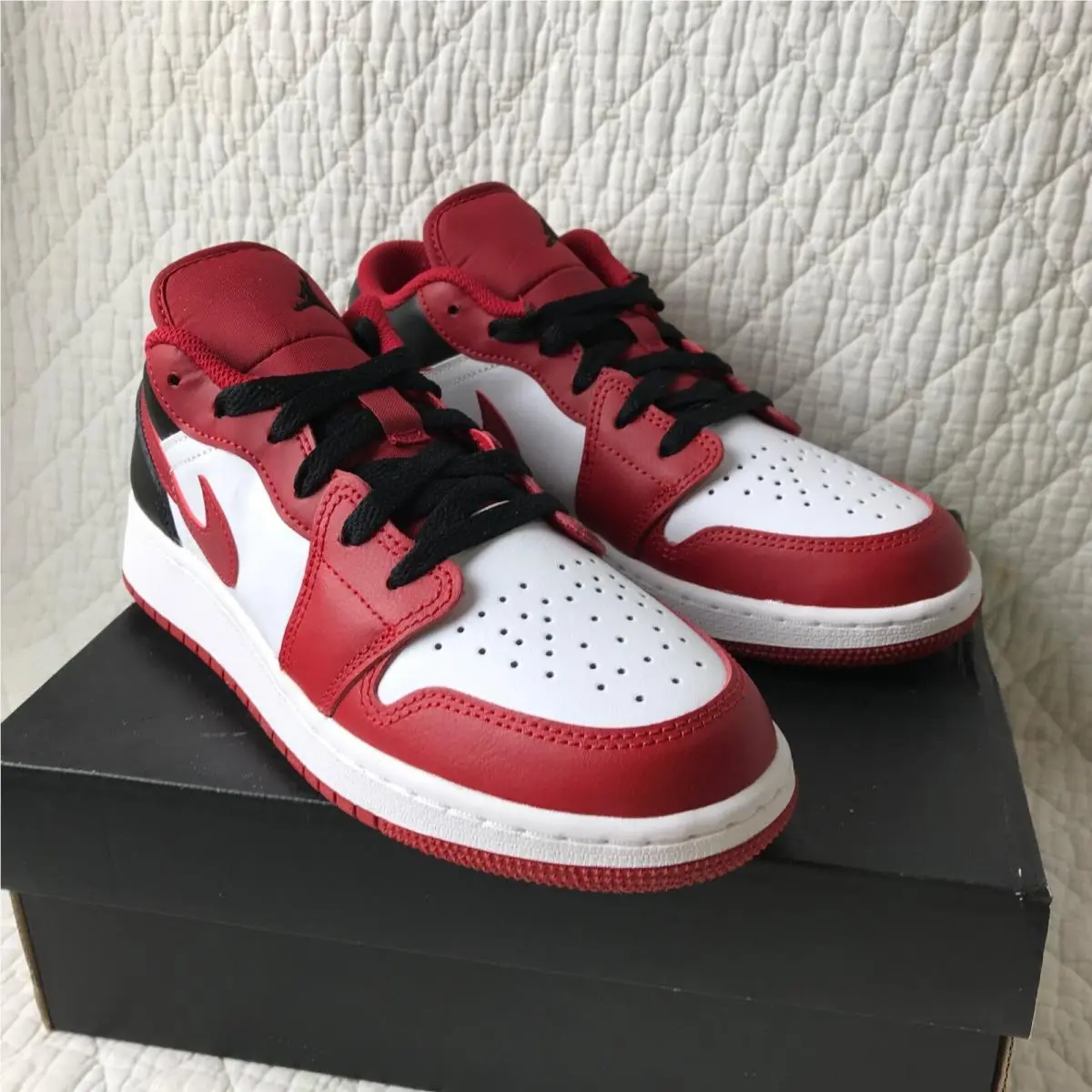 Nike shoes - Nike Air Jordan 1 (GS) - 553560-163 - White/Gym Red-Black 8