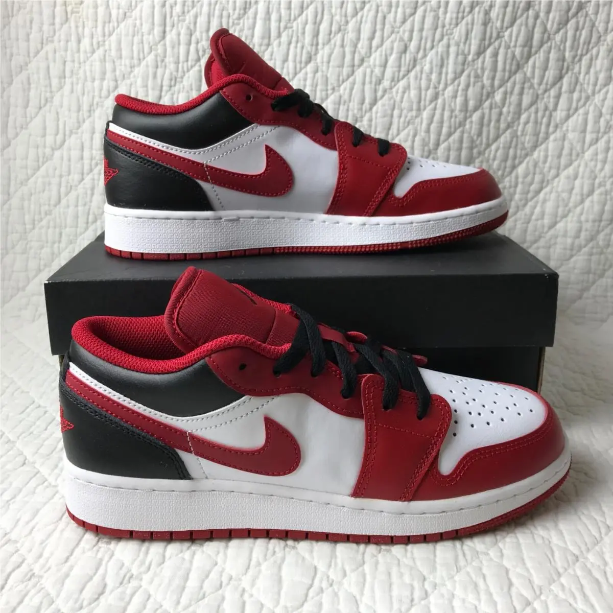 Nike shoes - Nike Air Jordan 1 (GS) - 553560-163 - White/Gym Red-Black 0