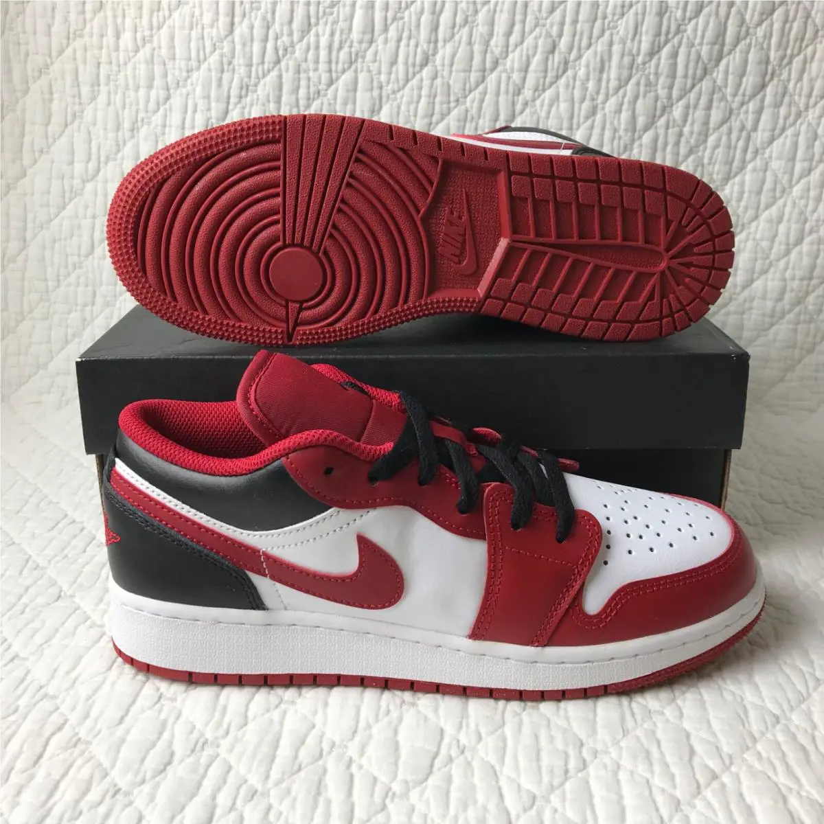Nike shoes - Nike Air Jordan 1 (GS) - 553560-163 - White/Gym Red-Black 2