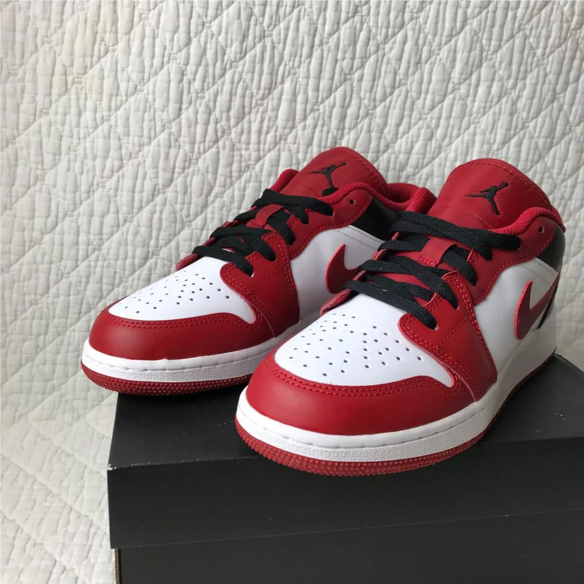 Nike shoes - Nike Air Jordan 1 (GS) - 553560-163 - White/Gym Red-Black 6