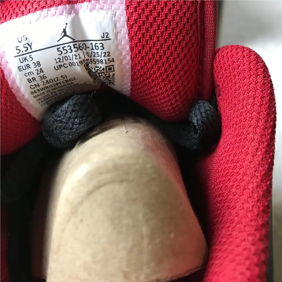 Nike shoes - Nike Air Jordan 1 (GS) - 553560-163 - White/Gym Red-Black 9