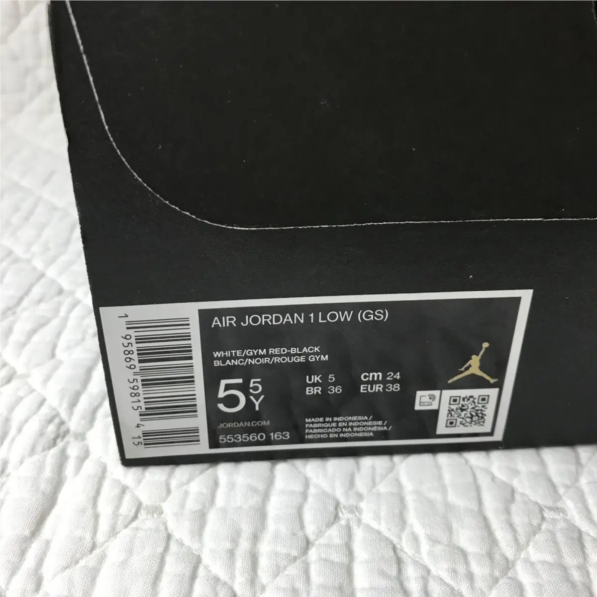 Nike shoes - Nike Air Jordan 1 (GS) - 553560-163 - White/Gym Red-Black 10