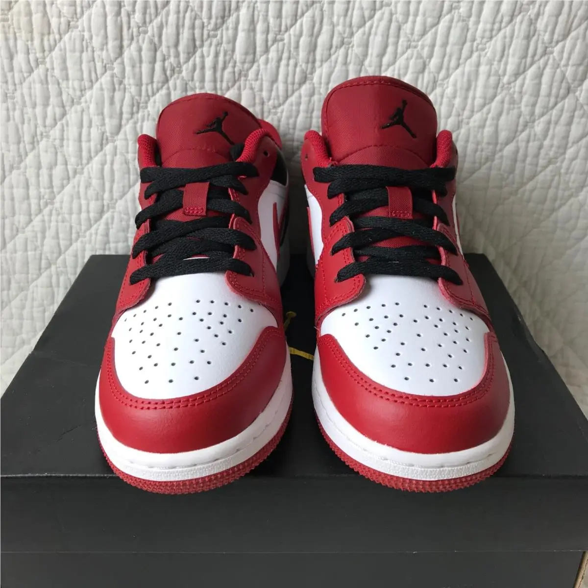 Nike shoes - Nike Air Jordan 1 (GS) - 553560-163 - White/Gym Red-Black 3