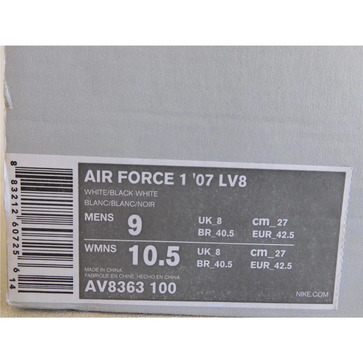 Nike shoes - Nike Air Force 1 `07 LV8 - AV8363-100 - White (UPC: 883212607256) 3