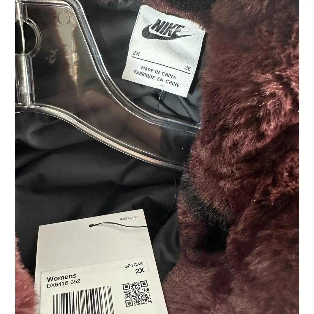 Nike clothing - Faux Fur Plush - Faux Fur Plush - Burgundy Red 6